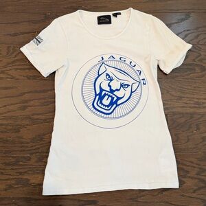Jaguar Growler Graphic Feminine fit crew neck T-shirt in White Size 10